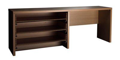 Walnut effect Dressing table (H)730mm (W)1964mm (D)440mm