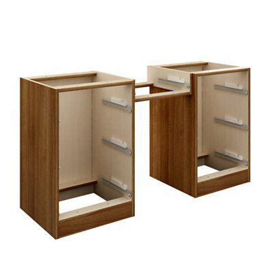 Walnut effect Dressing table (H)747mm (W)1360mm (D)578mm