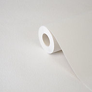 Wampi White Plastered effect Textured Wallpaper