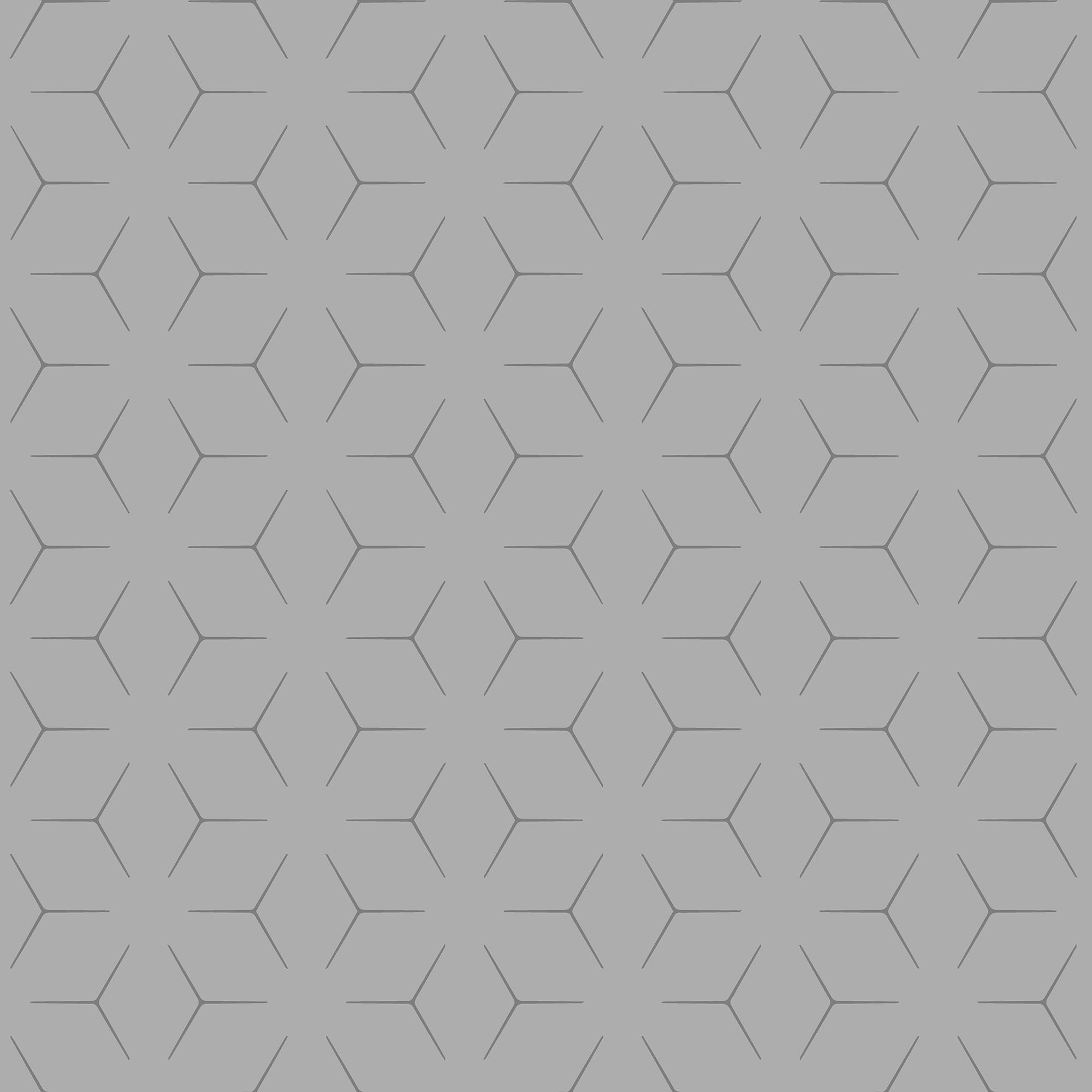 Wandou Grey Geometric Metallic effect Smooth Wallpaper Sample