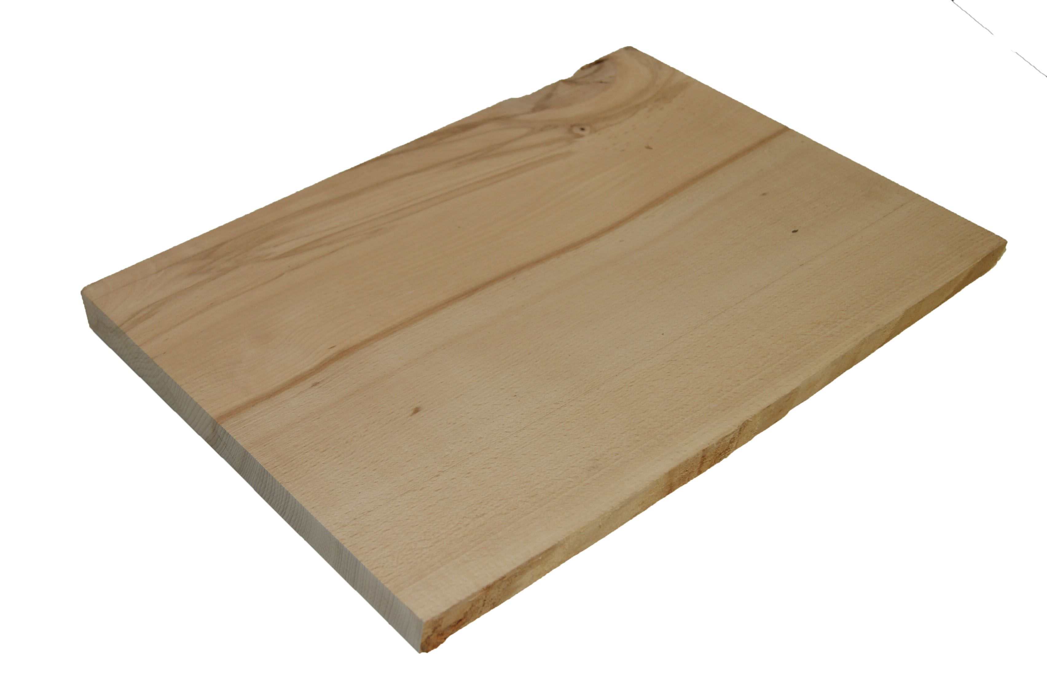 Waney edge Beech Furniture board, (L)0.4m (W)250mm-300mm (T)25mm