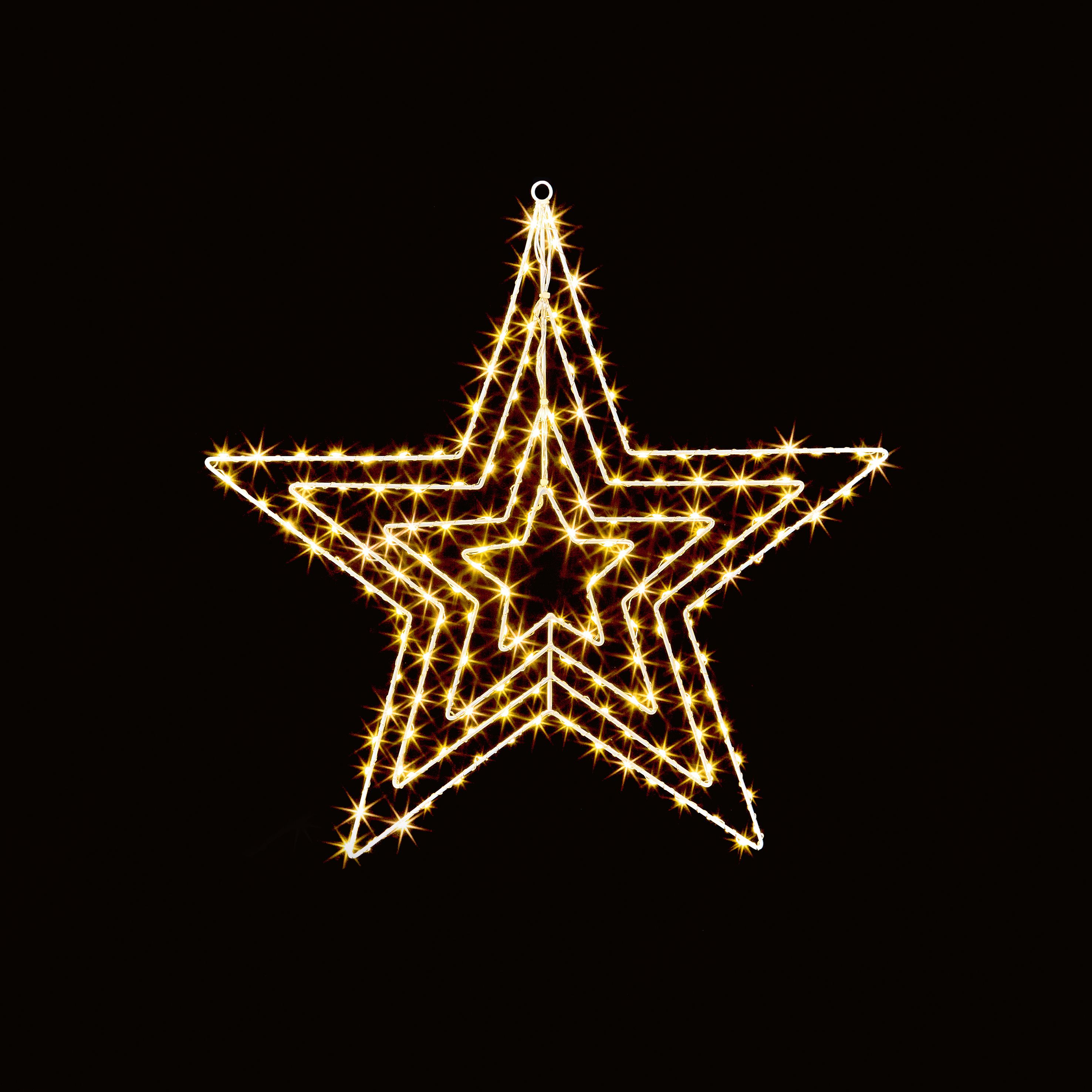 Warm white 4 layered star LED - (H)500mm