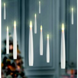 Warm white LED Floating candle Christmas decoration, Set of 10