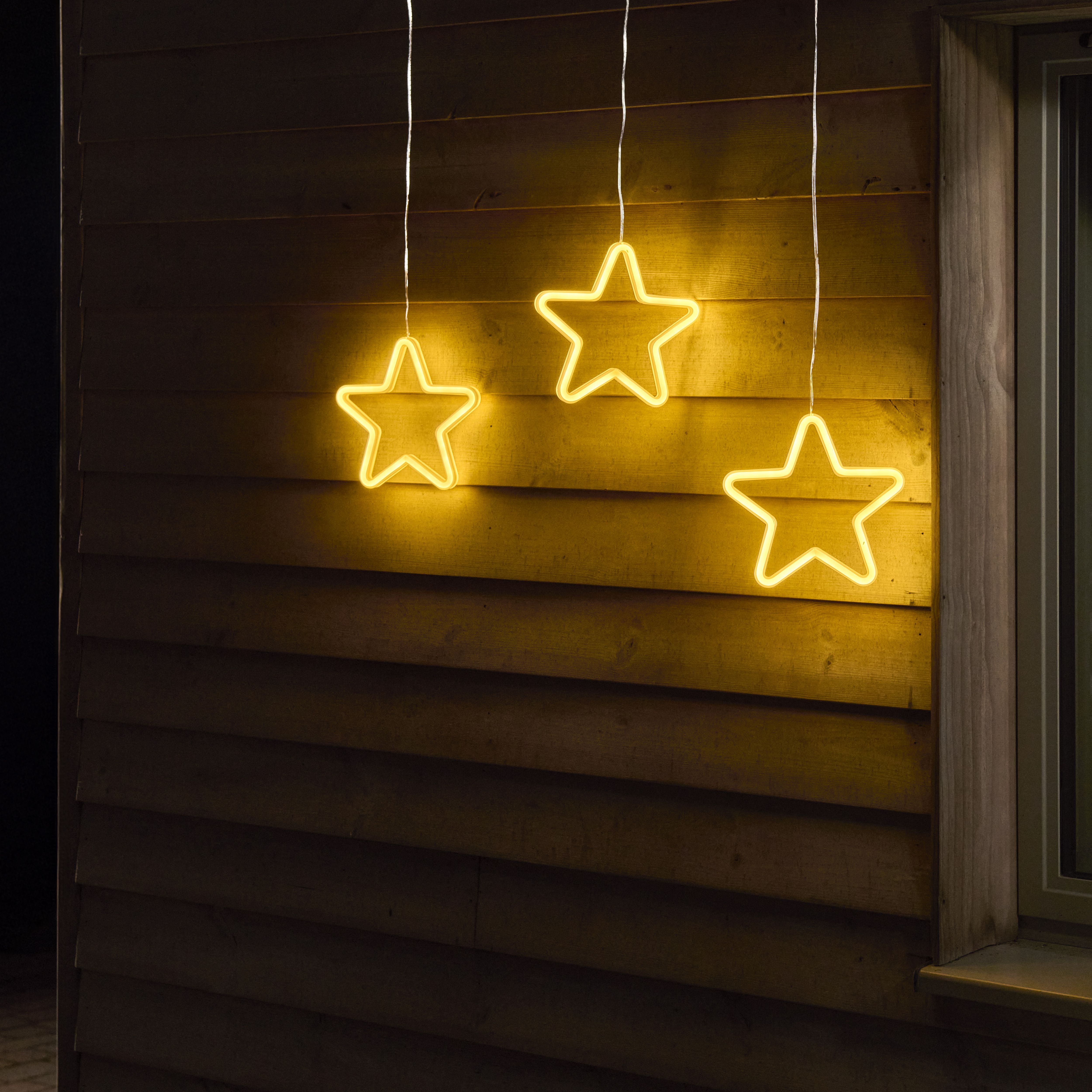 Warm white LED Neon Stars Silhouette (H) 700mm
