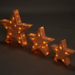 Warm white LED Star trio Star light, Set of 3