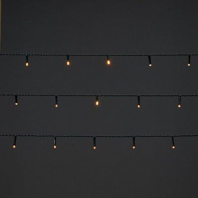 Warm White LED String Lights With Green Cable | DIY At B&Q