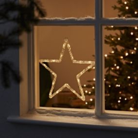 Warm white LED Transparent Star Silhouette (H) 3550mm