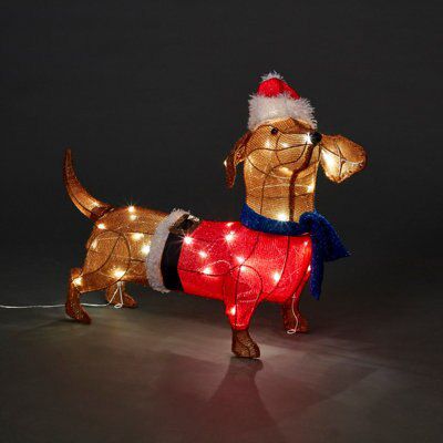 Warm white Pop up dog LED Electrical christmas decoration