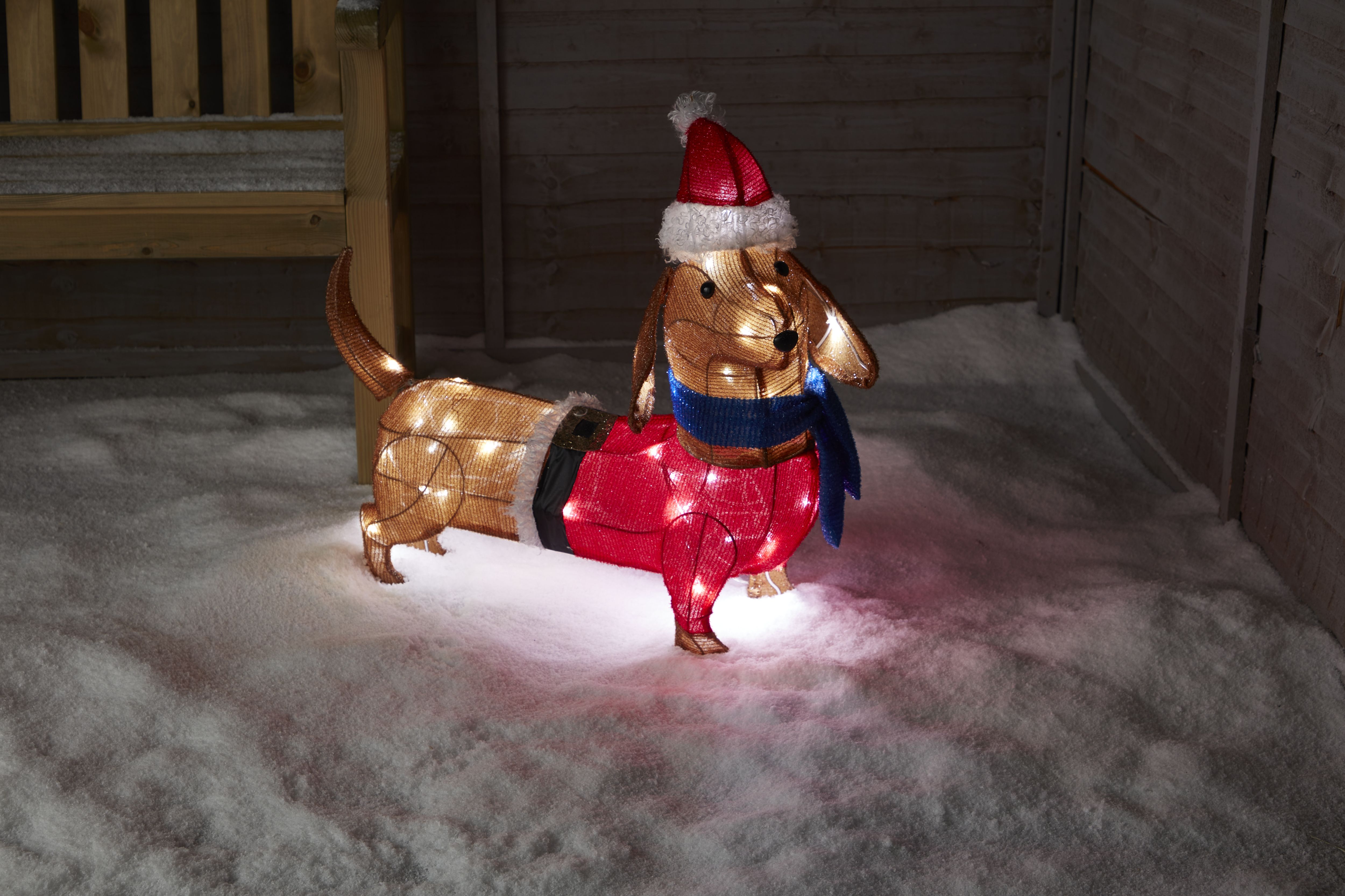 Warm white Pop up dog LED Electrical christmas decoration