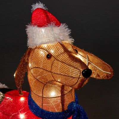 Warm white Pop up dog LED Electrical christmas decoration
