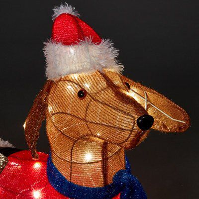 Warm white Pop up dogLED Electrical christmas decoration