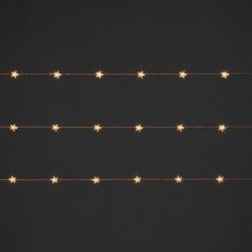 Warm white Star wire LED String lights with Copper cable
