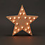 Warm white Wooden star LED Electrical christmas decoration