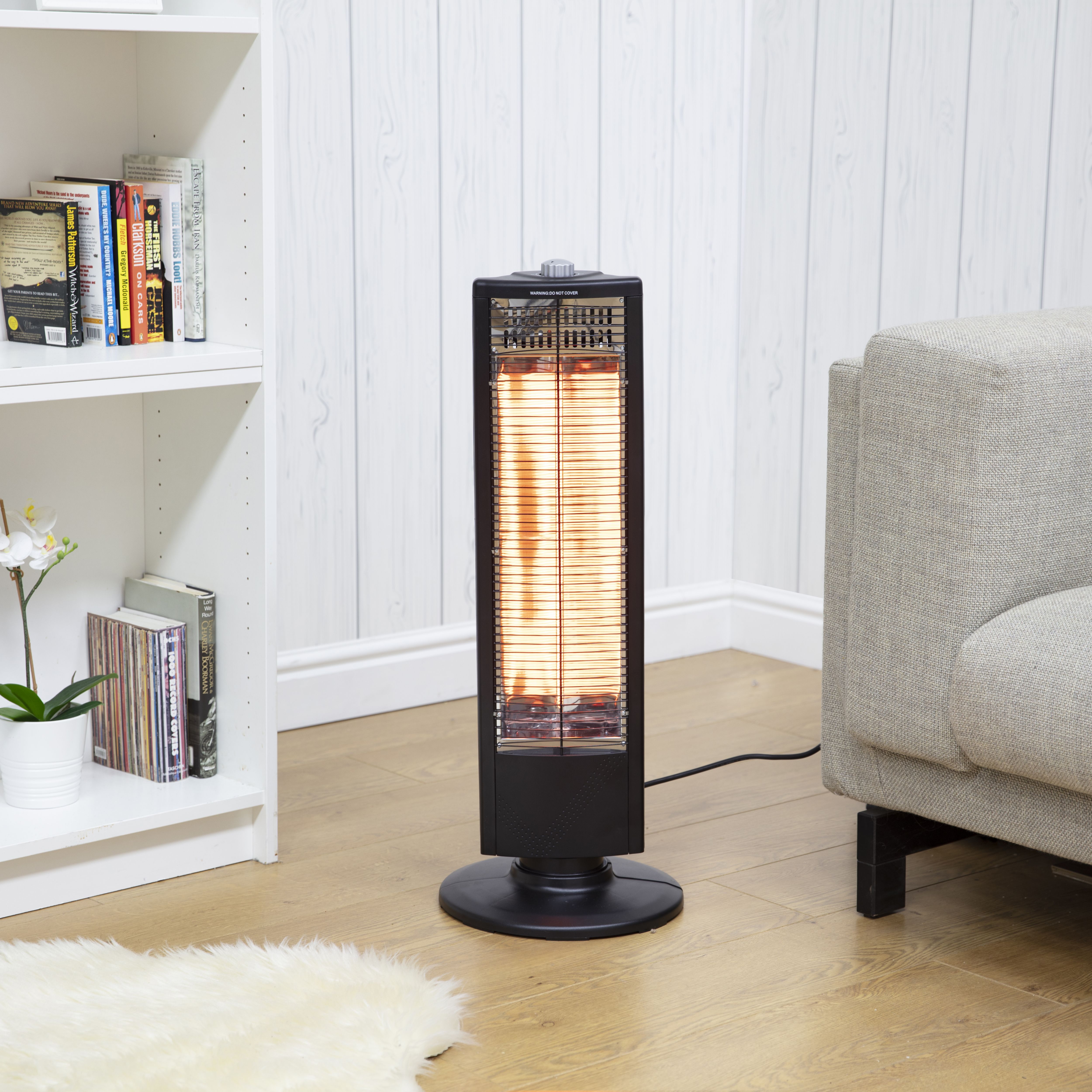 Warmlite Electric 1000W Black Carbon fibre Heater | DIY at Bu0026Q