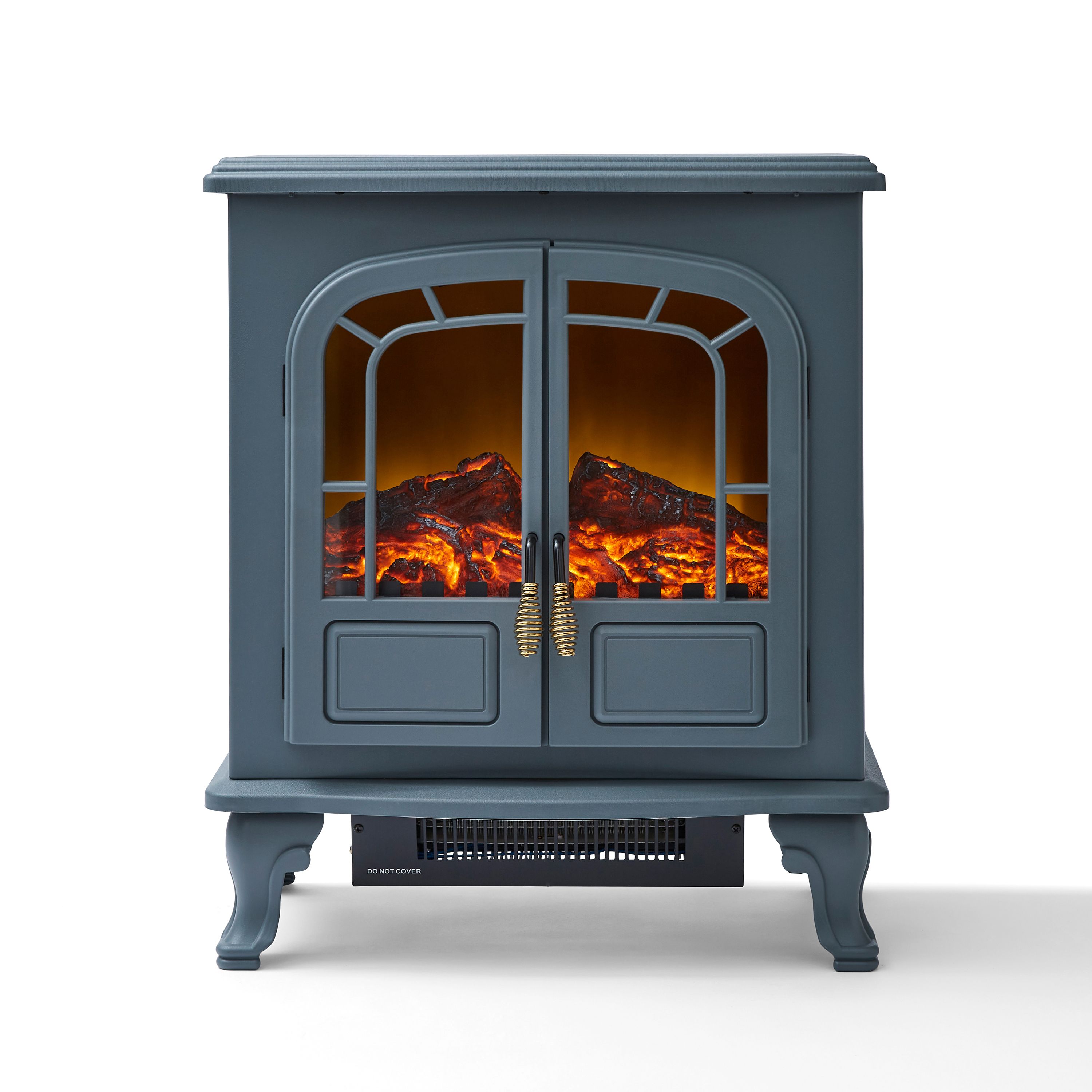 Warmlite Traditional 2kW Matt Grey Cast iron effect Electric Stove | DIY at  Bu0026Q