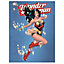 Warner Brothers Wonder Woman sparkle Multicolour Canvas art (H)800mm (W)600mm