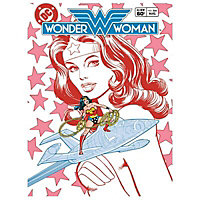 Warner Brothers Wonder Woman star Multicolour Canvas art (H)800mm (W)600mm