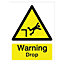 Warning drop Self-adhesive labels, (H)200mm (W)150mm