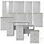 Warwick Matt grey 2 Drawer Bedside table (H)505mm (W)395mm (D)415mm