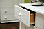 Warwick Matt white 3 Drawer Desk (H)795mm (W)930mm (D)415mm