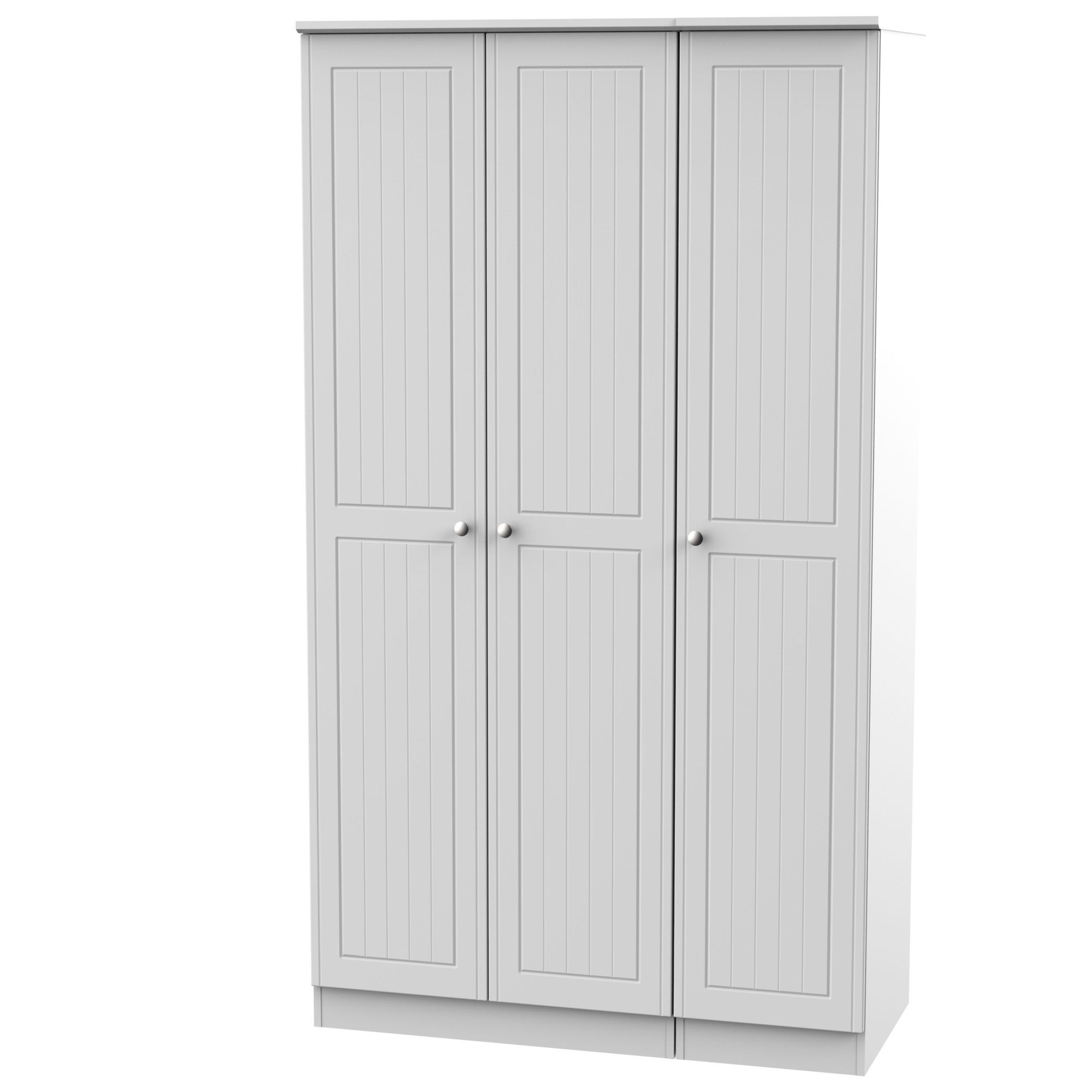 Warwick Ready assembled Contemporary Matt grey Tall Triple Wardrobe (H)1970mm (W)1110mm (D)530mm