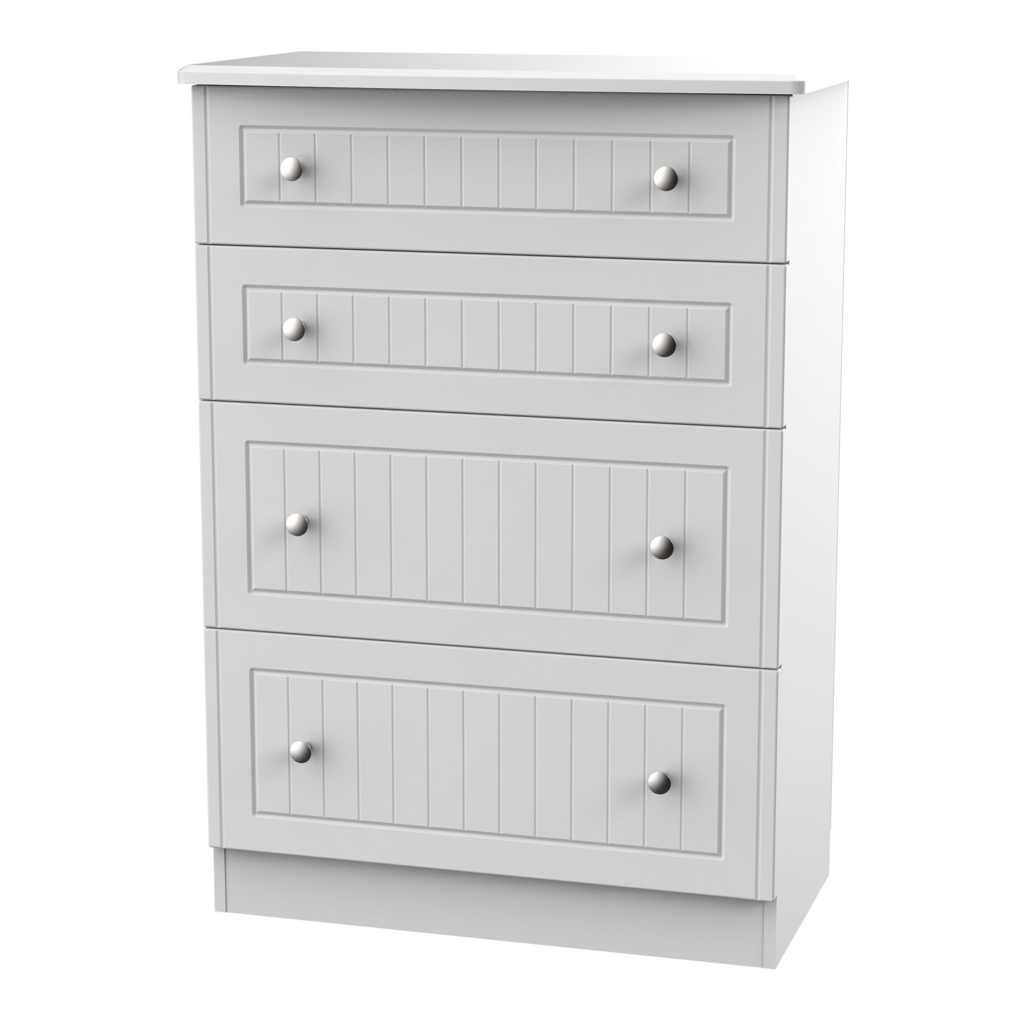 Warwick Ready assembled Matt grey 4 Drawer Deep Chest of drawers (H)1075mm (W)765mm (D)415mm