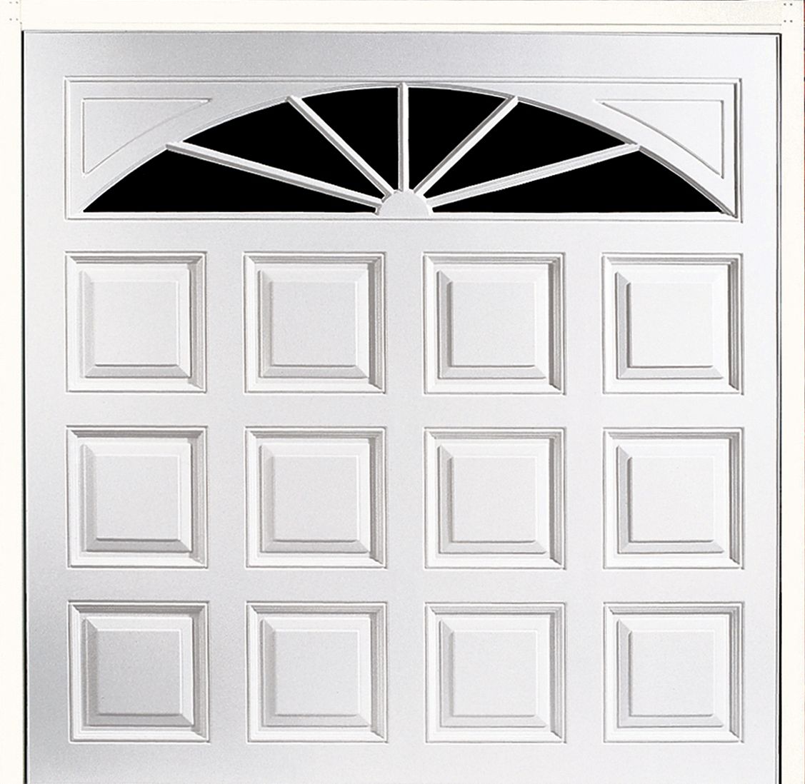 Washington Framed Retractable White Garage door