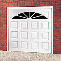 Washington Retractable Glazed Garage door, (H)2134mm (W)2438mm