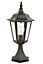 Waterville Black Mains-powered Outdoor Post topper light (H)503mm