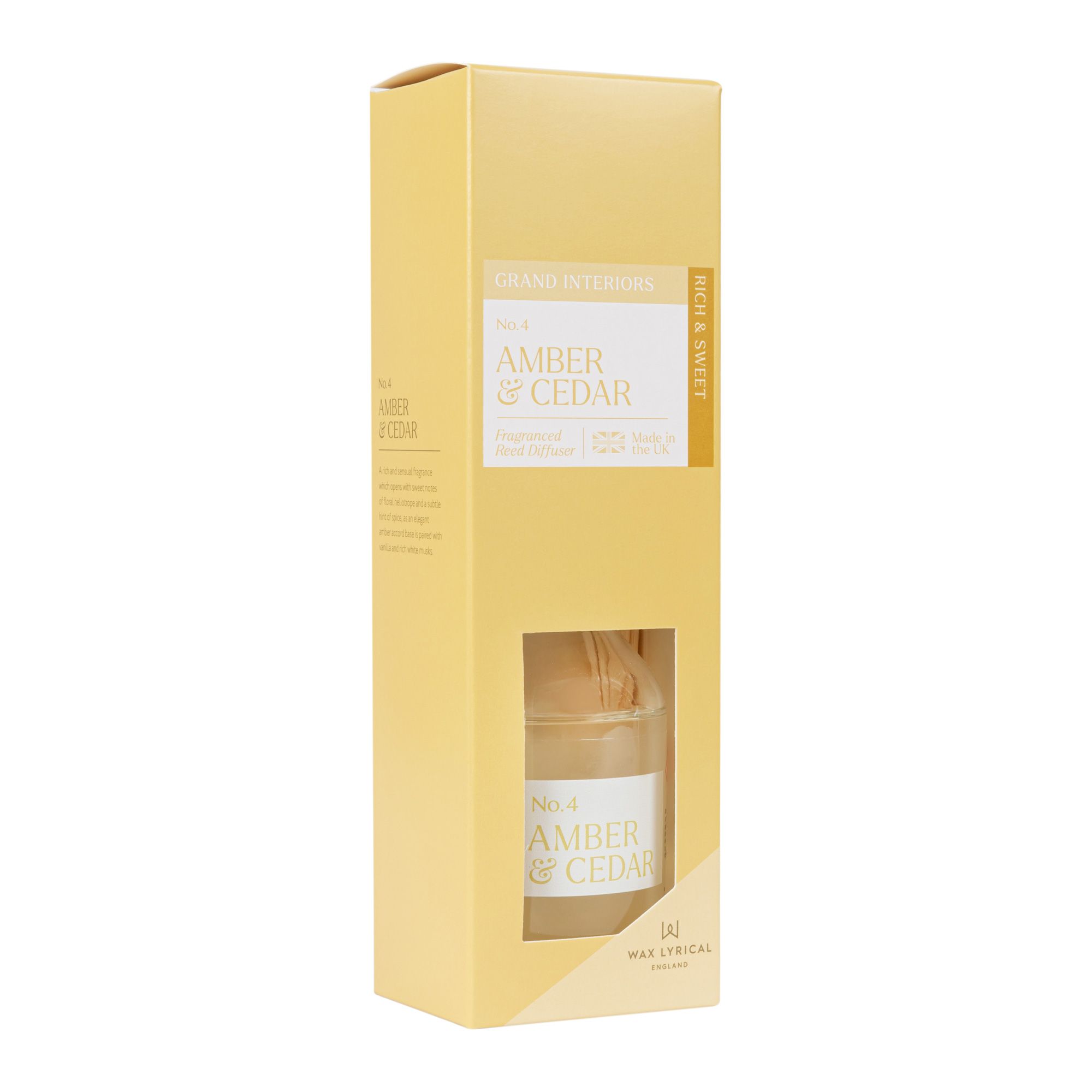 Wax lyrical 100ml Amber & cedar Reed diffuser