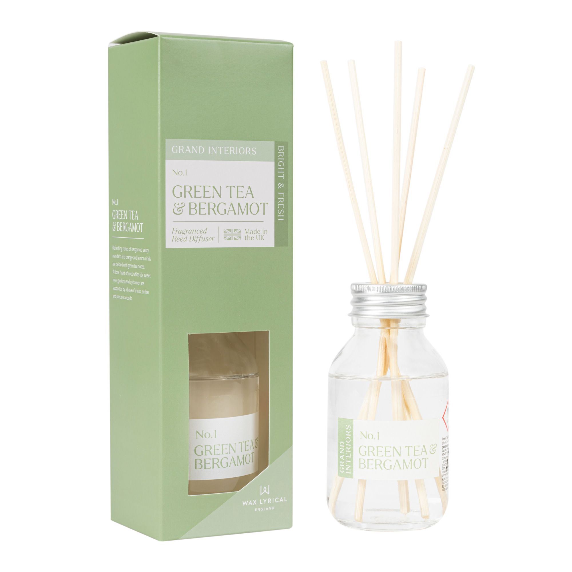 Wax lyrical 100ml Green tea & bergamot Reed diffuser