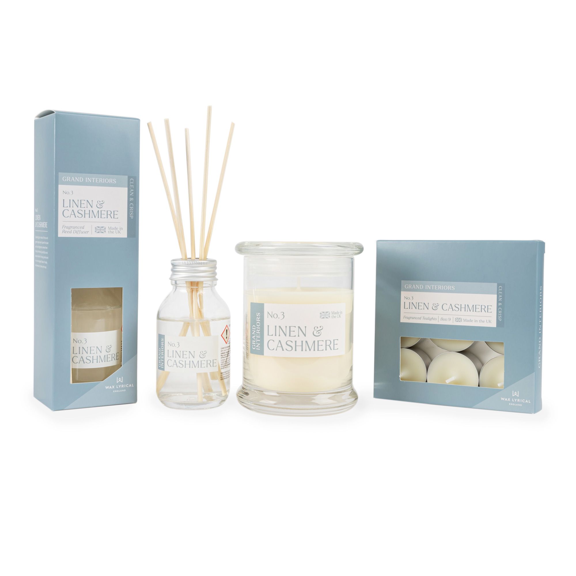 Wax lyrical 100ml Linen & cashmere Reed diffuser