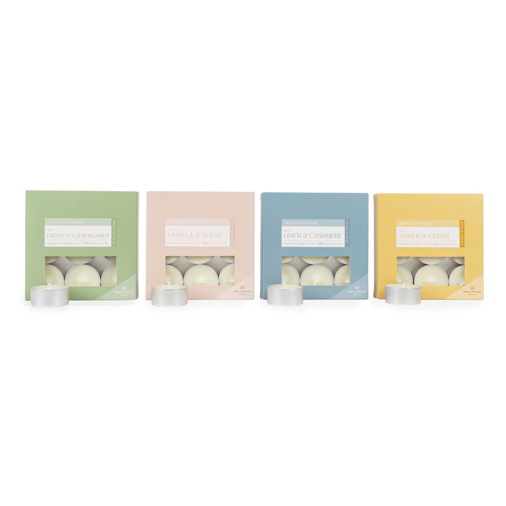 Wax lyrical Amber & cedar Small Tea lights, Pack of 9