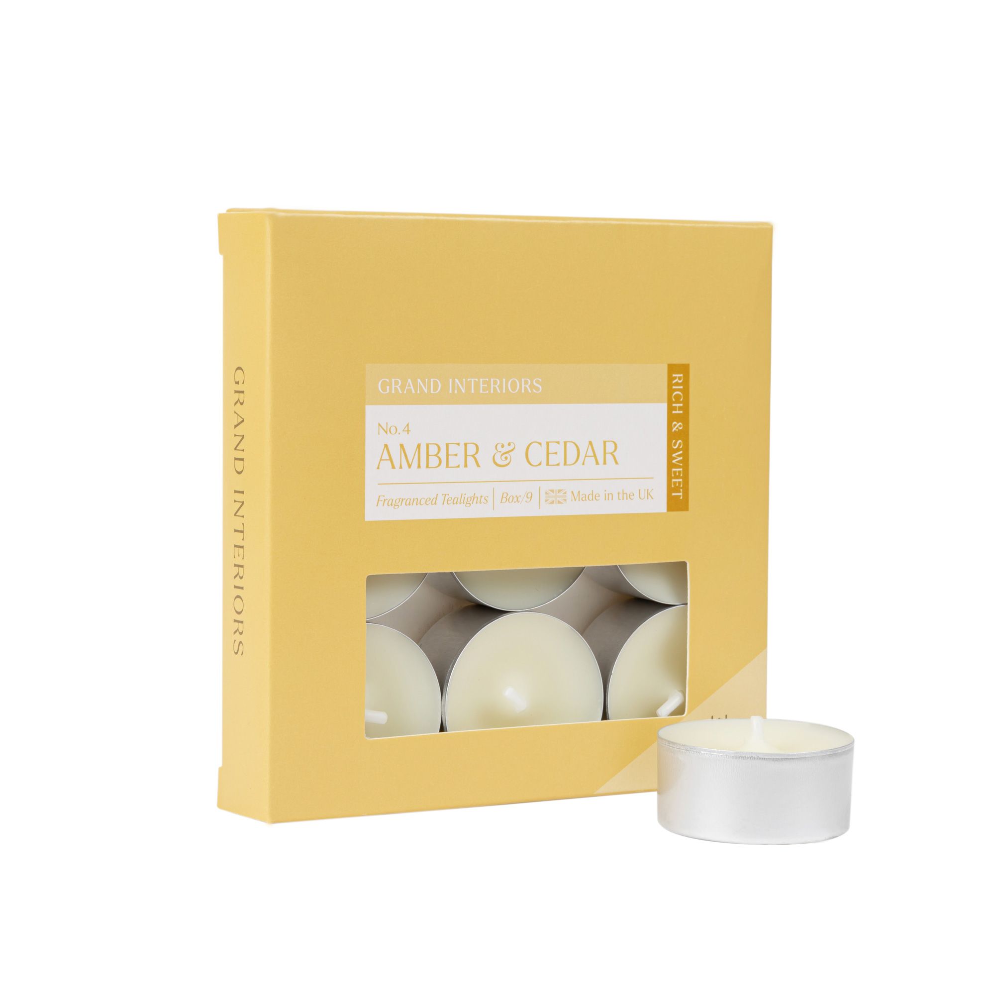 Wax lyrical Amber & cedar Tea lights Small, Pack of 9 DIY at B&Q