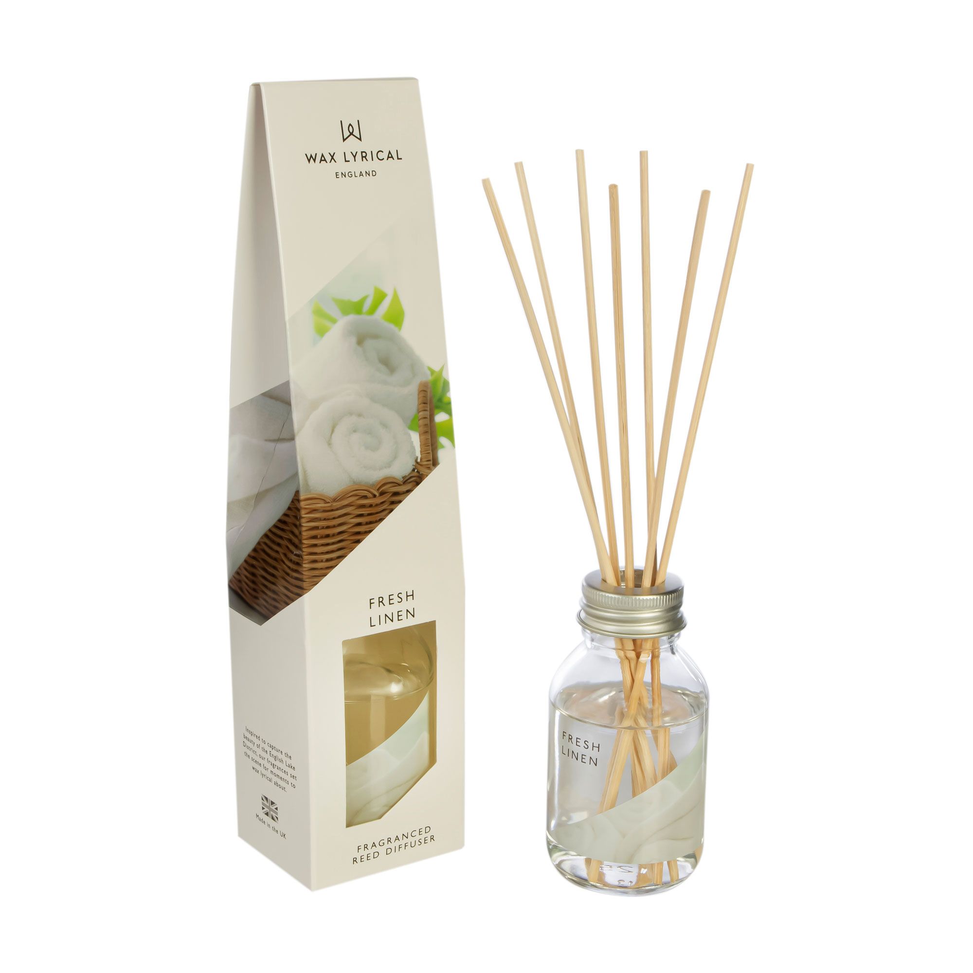 Wax lyrical Fresh Linen Reed diffuser, 100ml