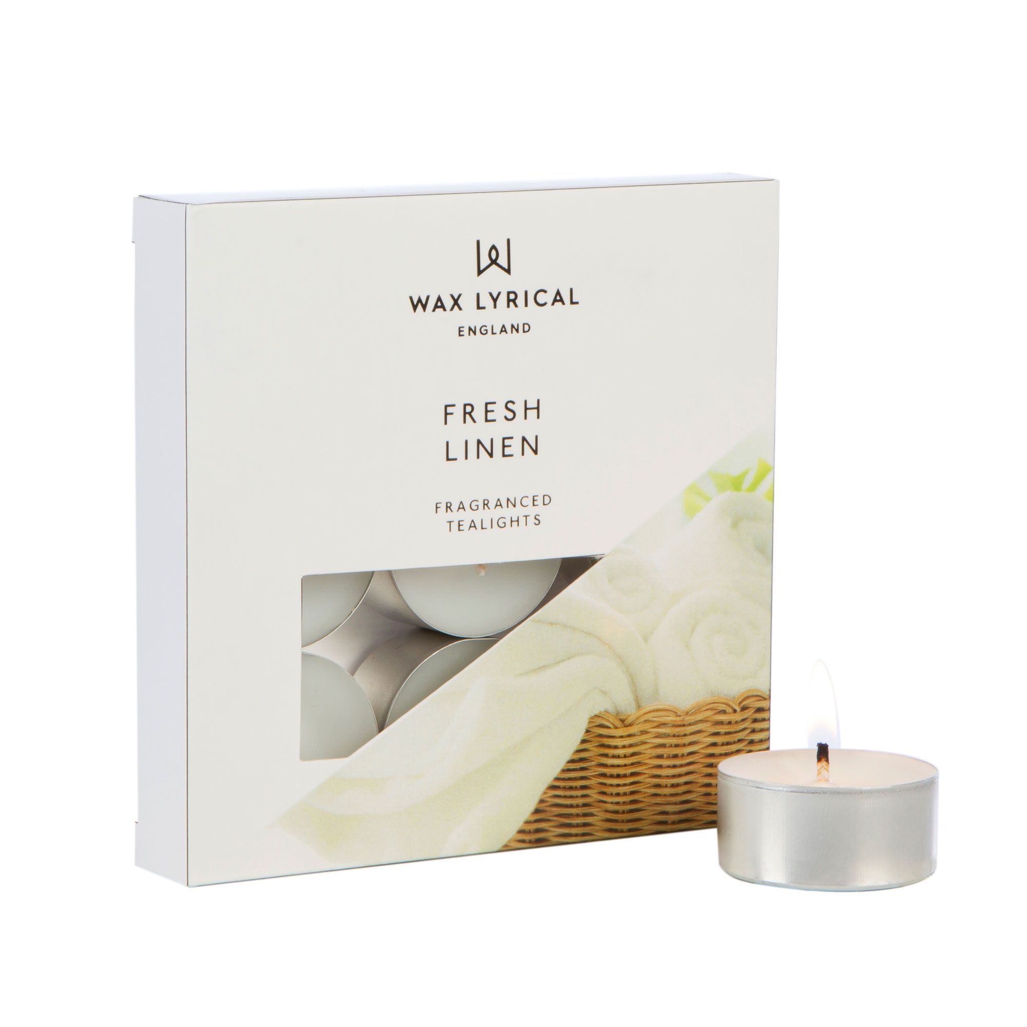 Wax lyrical Fresh Linen Tea lights Small, Pack of 9 DIY at B&Q