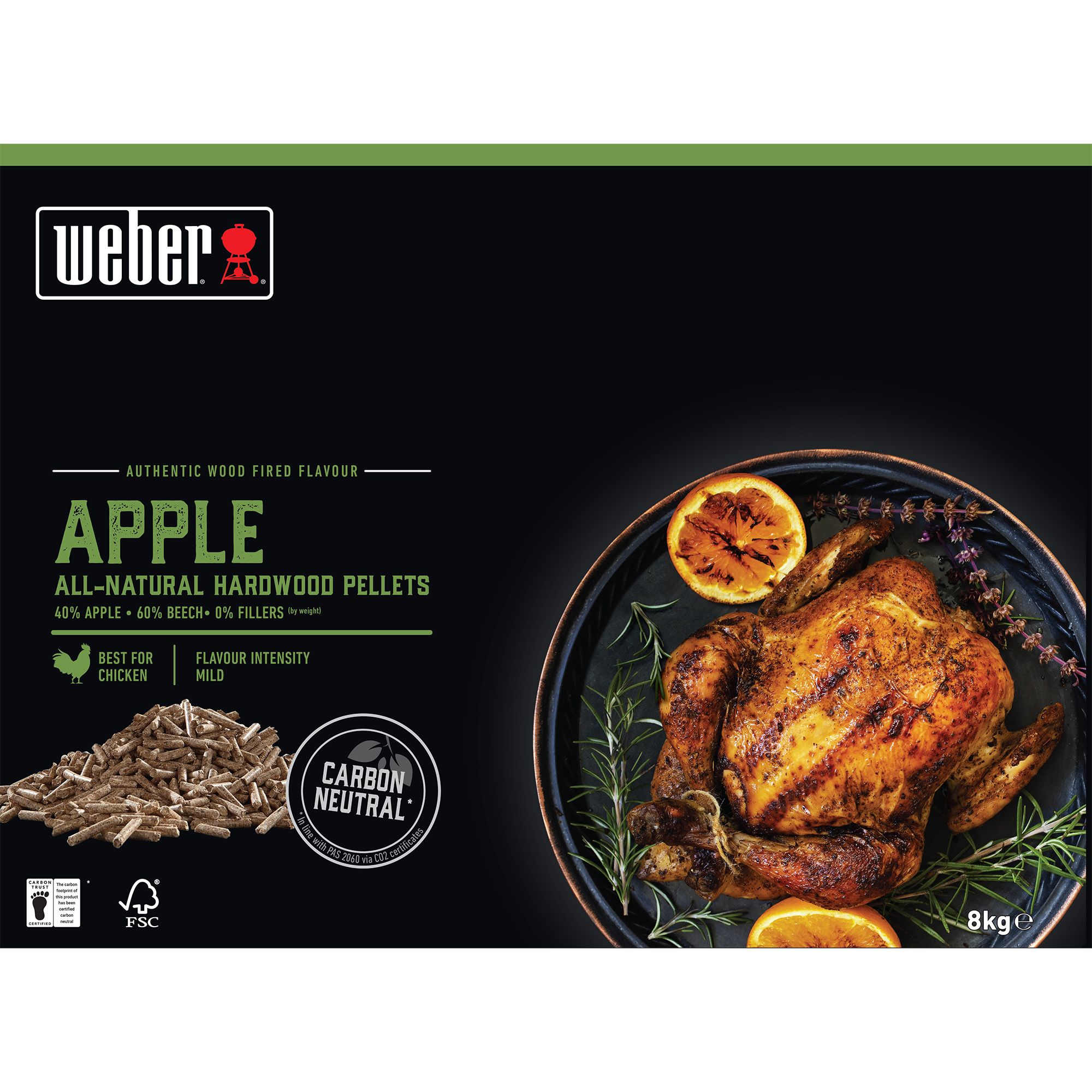 Weber All-natural Hardwood Apple Wood pellets