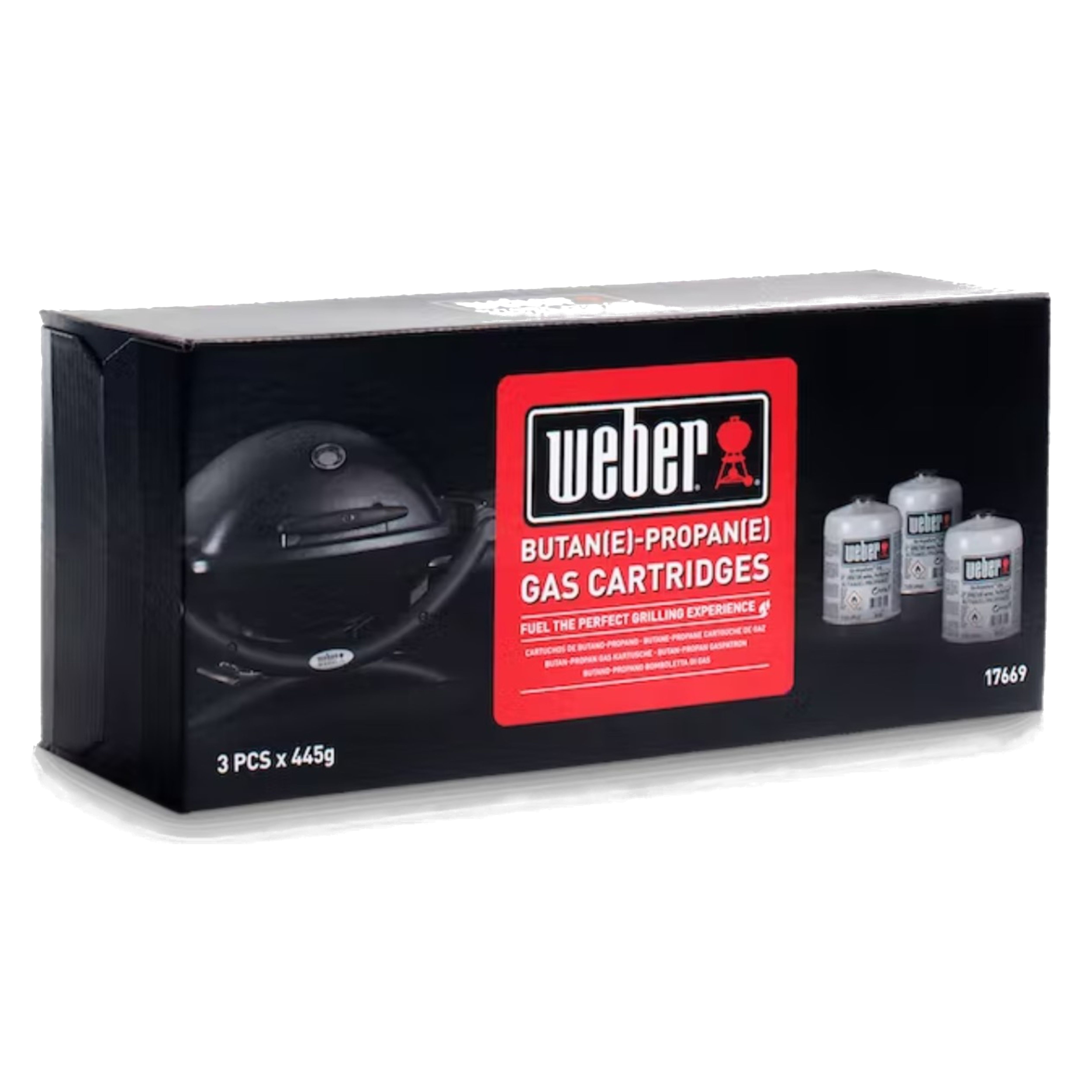 Weber Butane & propane 0.28kg Gas cartridge Pack of 3 450g