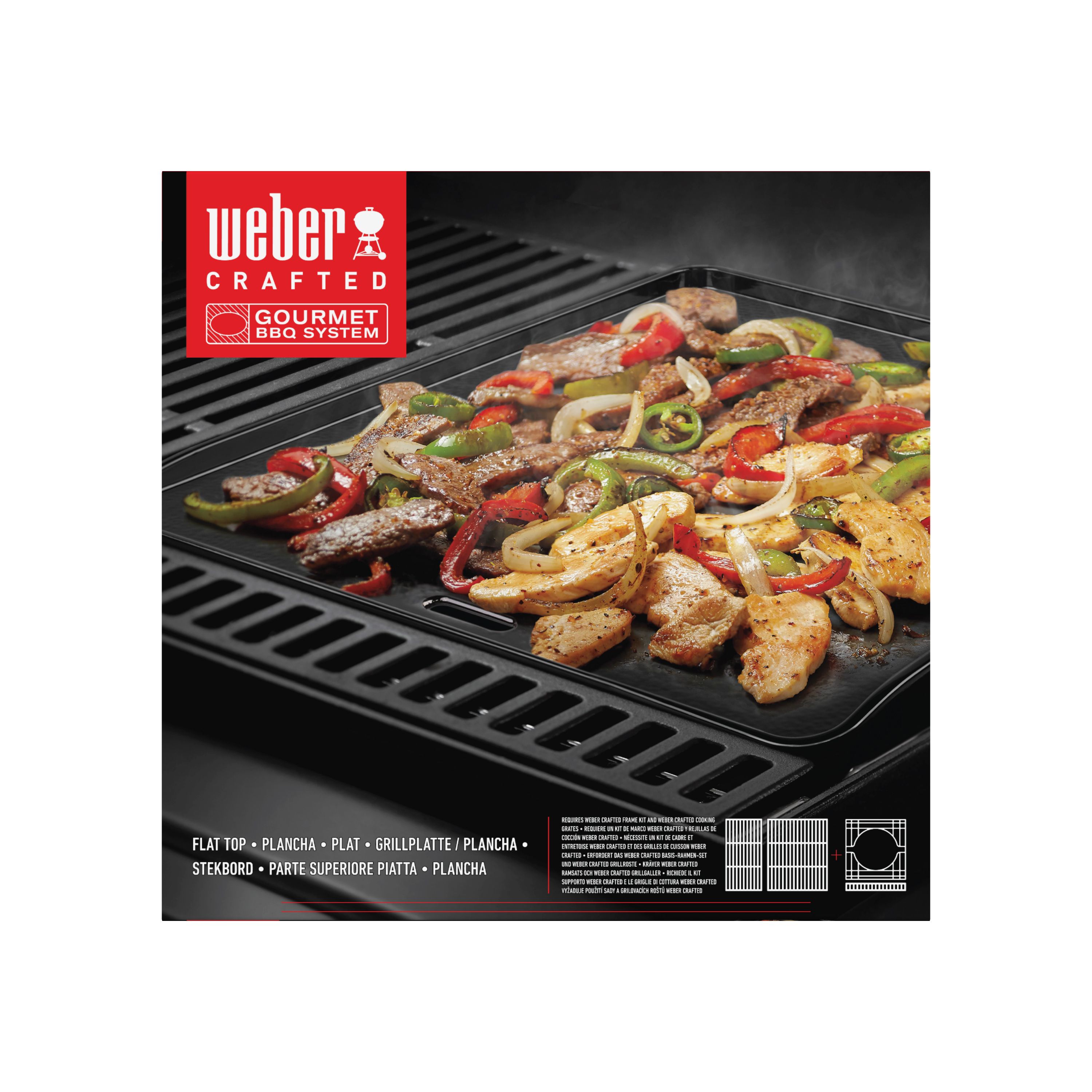 Weber Crafted Rectangular Cast iron Plancha Flat top 40.13cm(L) x 41.28cm(W)