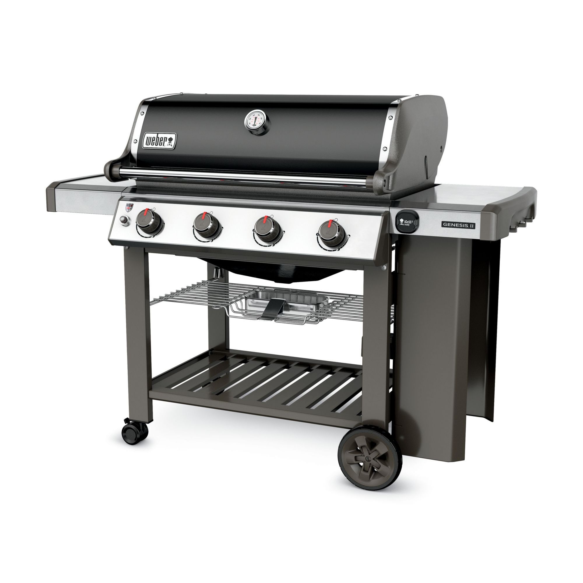 er Genesis® II E410™ GBS™ Black 4 burner Gas BBQ at B&Q