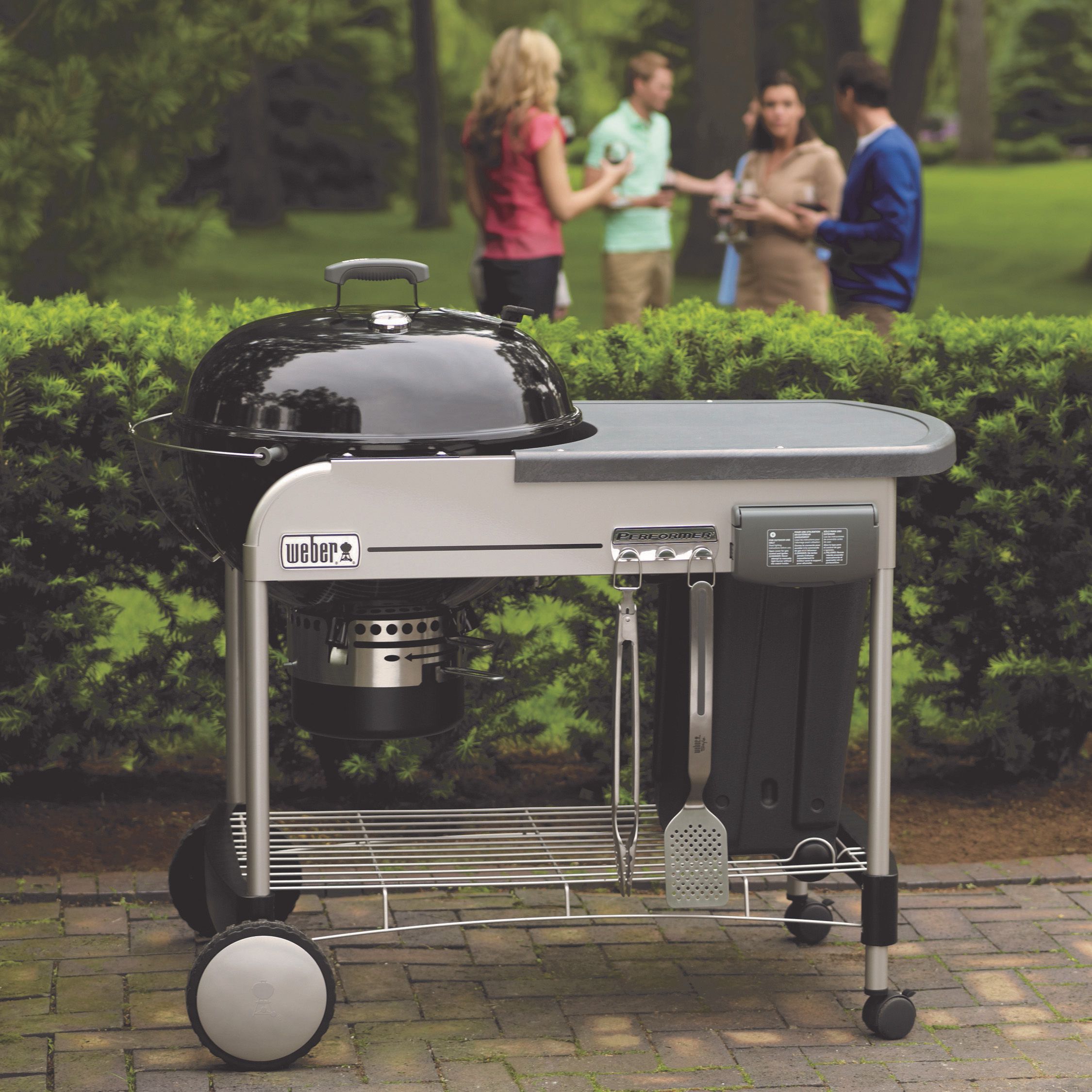 Weber Performer deluxe GBS Black Charcoal BBQ D 570mm