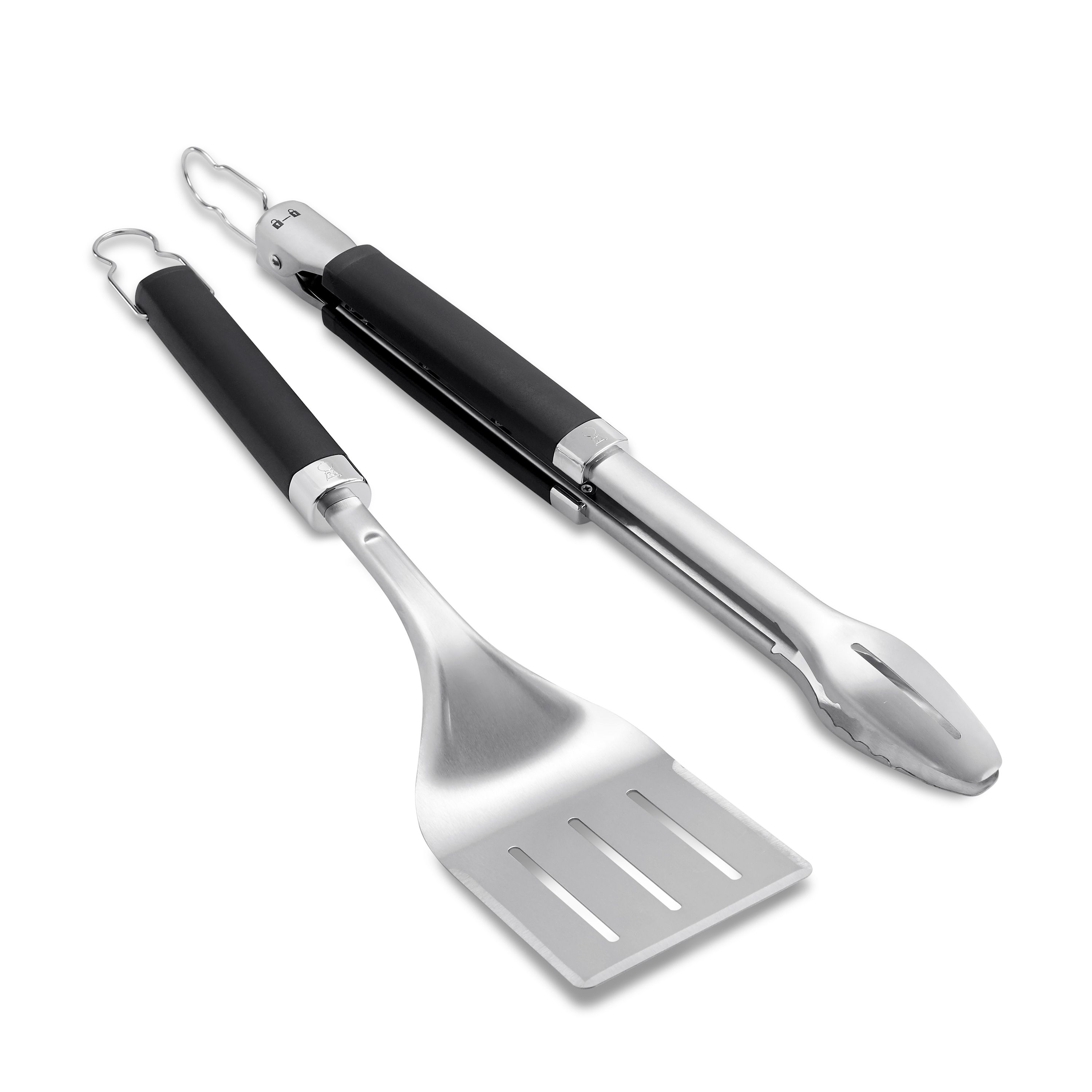 Weber Precision Black Stainless steel 2 piece Barbecue tool set