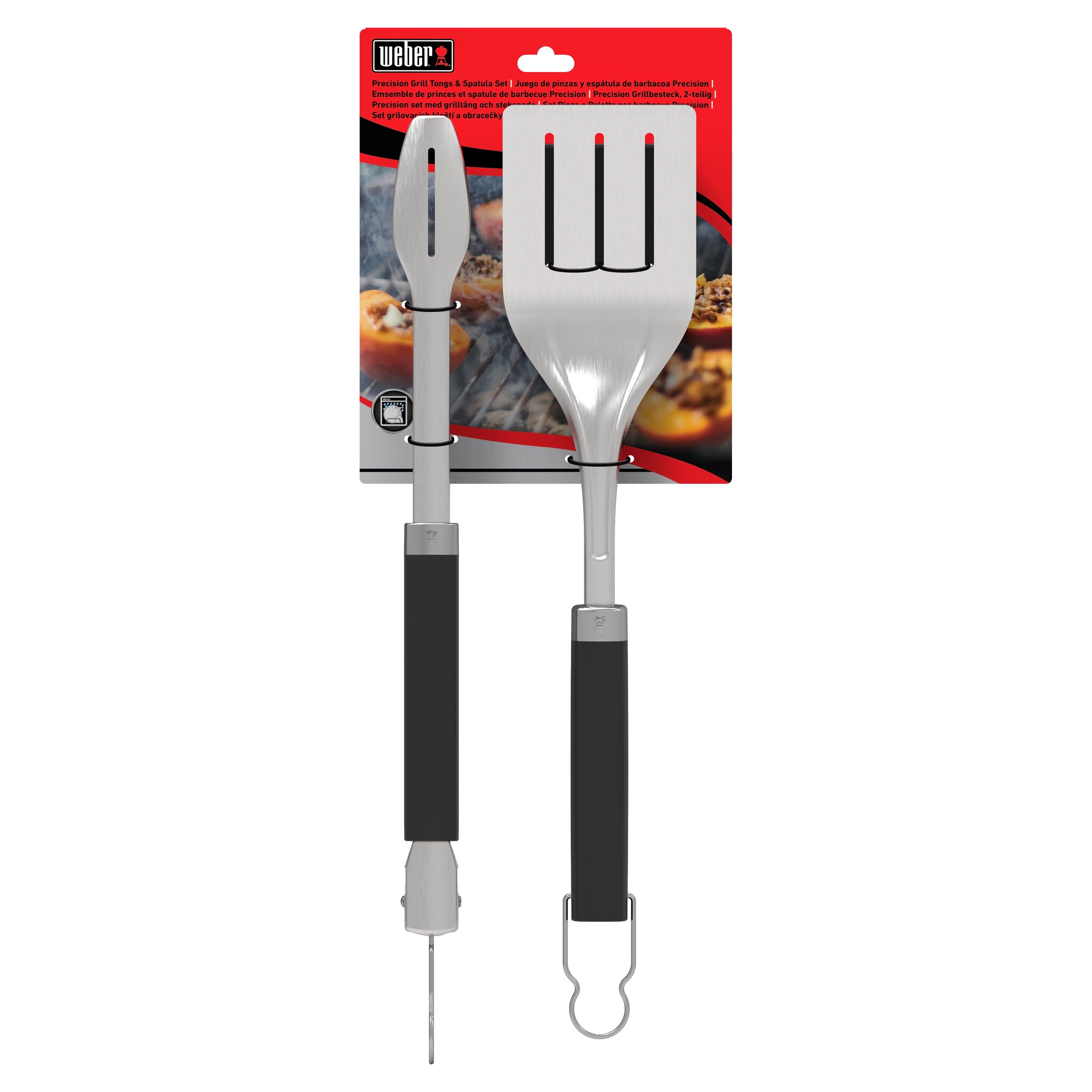 Weber Precision Black Stainless steel 2 piece Barbecue tool set