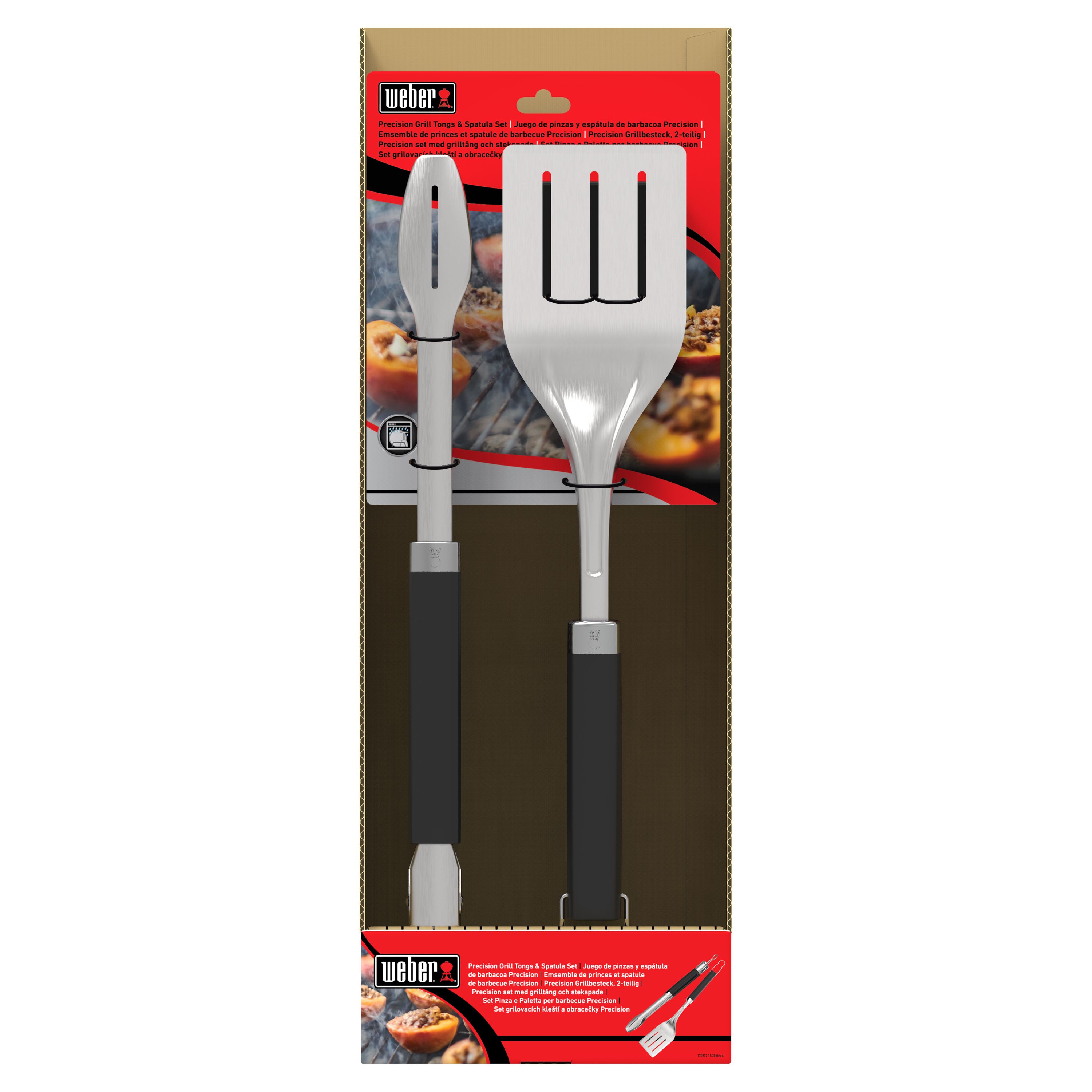 Weber Precision Black Stainless steel 2 piece Barbecue tool set