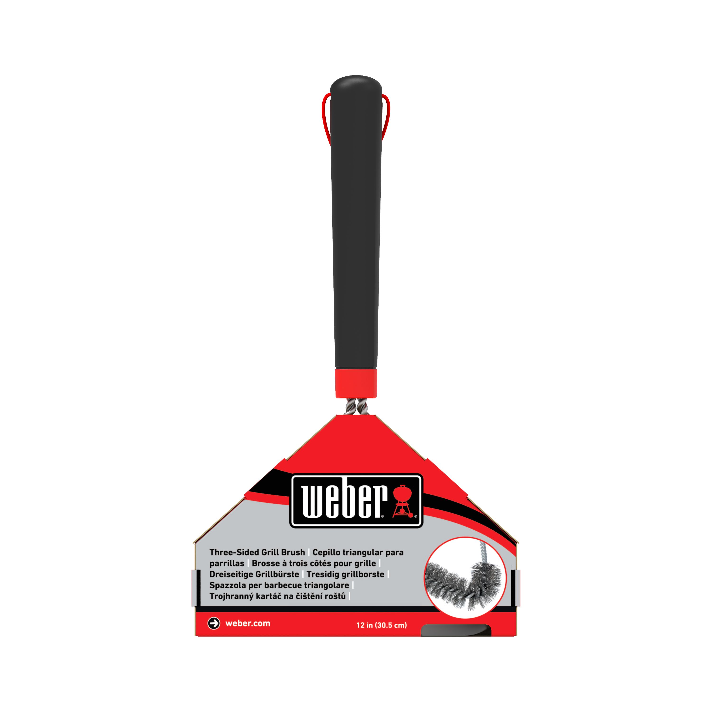 Weber Three sided Stainless steel Grill cleaning brush