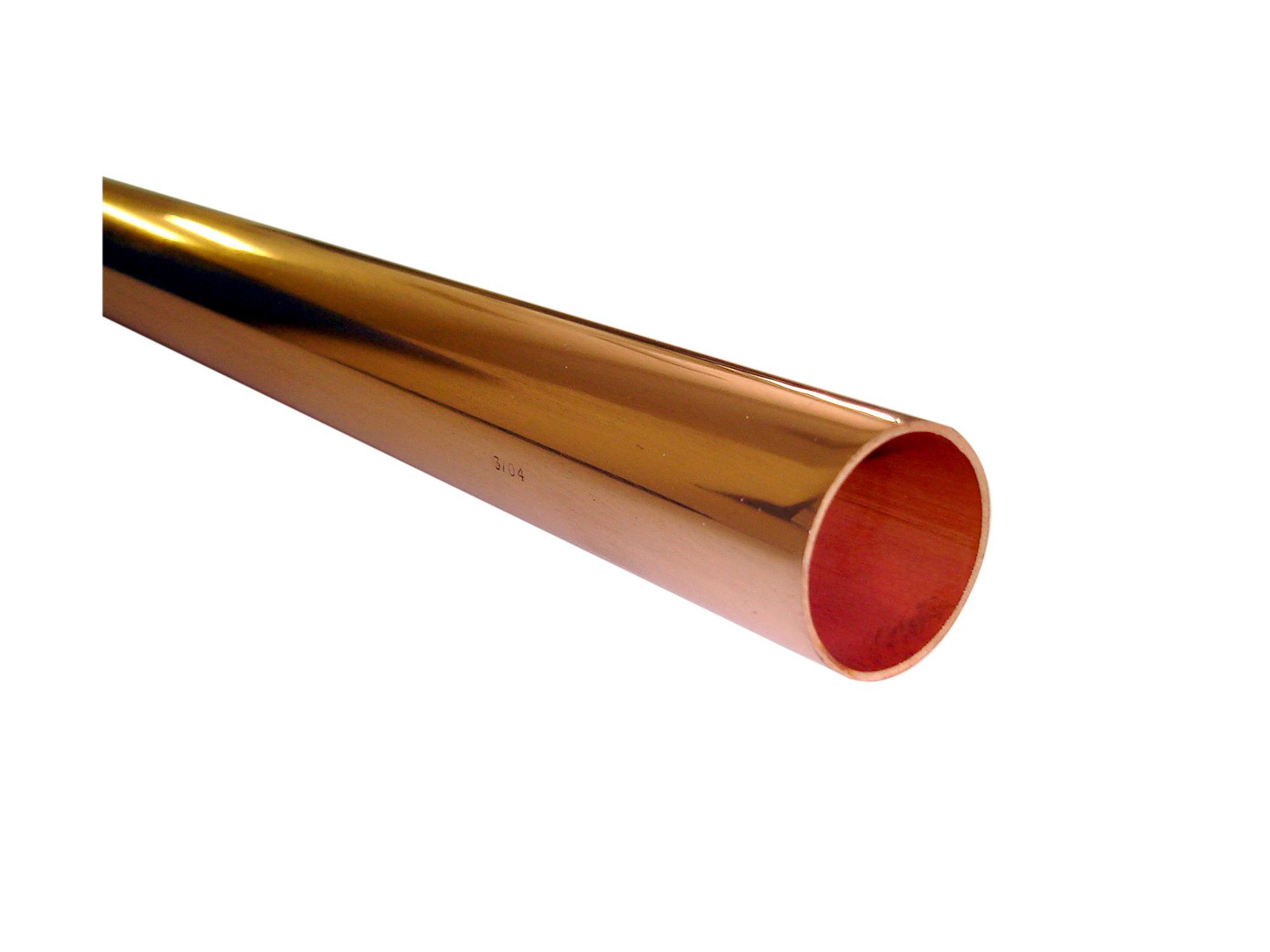 Wednesbury Copper Compression Pipe (L)2m (Dia)15mm