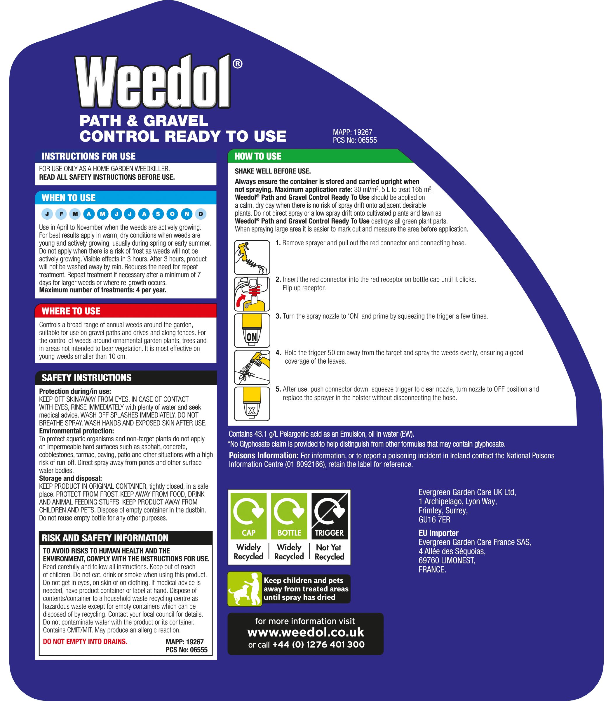 Weedol Path & gravel Weed killer 5L 5kg