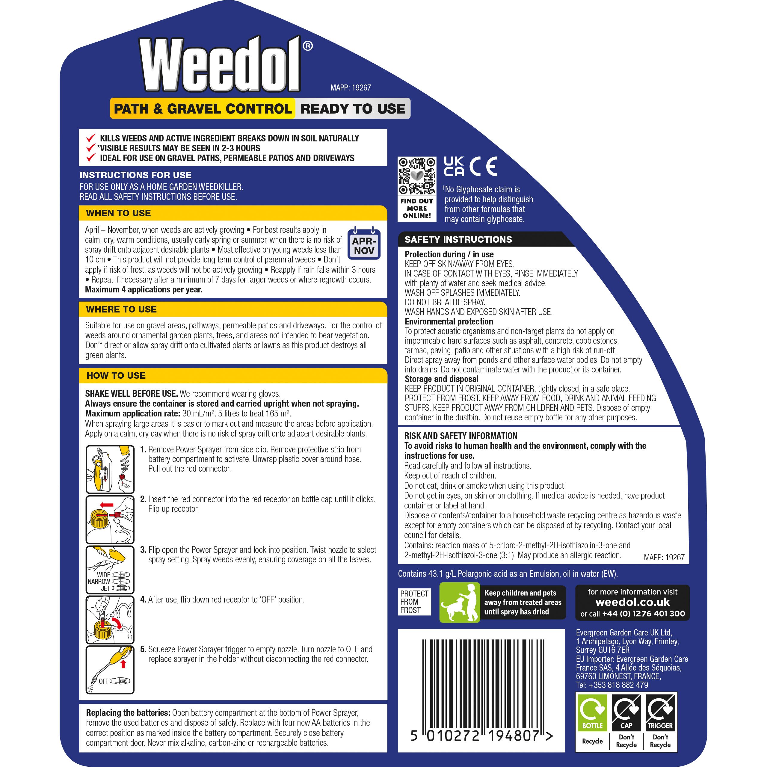 Weedol Path & gravel Weed killer 5L