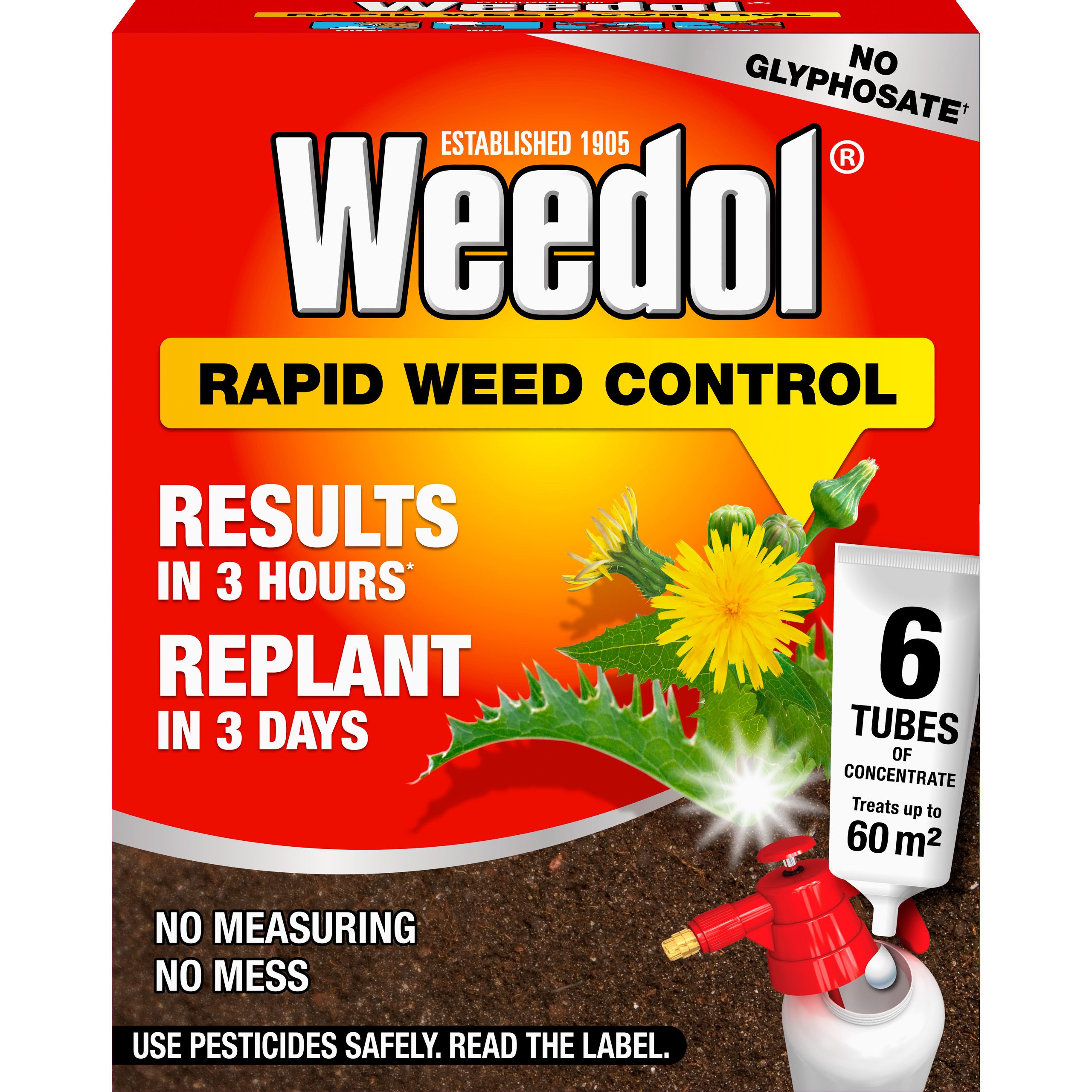 Weedol Rapid Concentrated Weed killer 0.17L, Pack of 6 DIY at B&Q