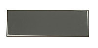 Wellington Grey Gloss Ceramic Tile, Pack of 33, (L)300mm (W)100mm
